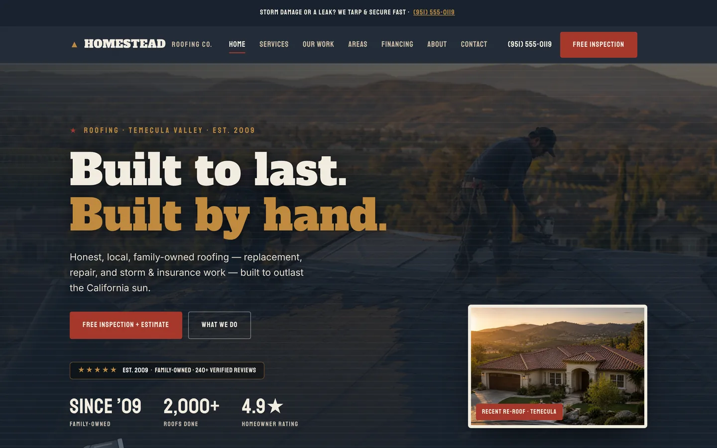 Homestead Pro website demo
